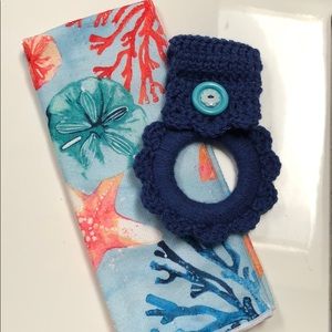 Shell Kitchen towel & oven towel hanger handmade